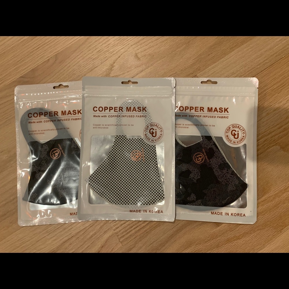 Copper mask 3pcs